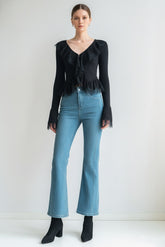 Midnight Dream Lace Trimmed Top